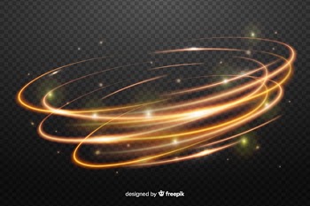Light whirl effect with transparent background Free Vector