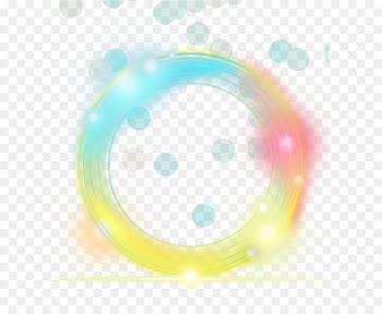 Light Yellow Euclidean vector - Yellow simple light circle effect element 