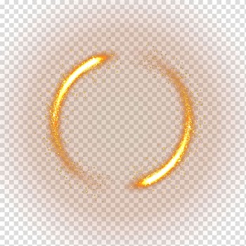 Light, Yellow light effect material, circle of light sparks transparent background PNG clipart