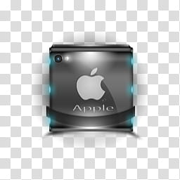 Lightbleue Applestar, grey Apple device in round frame transparent background PNG clipart