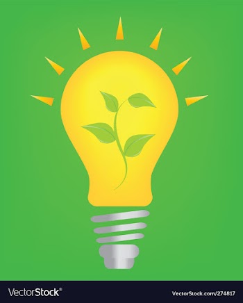Lightbulb and environmnet vector image