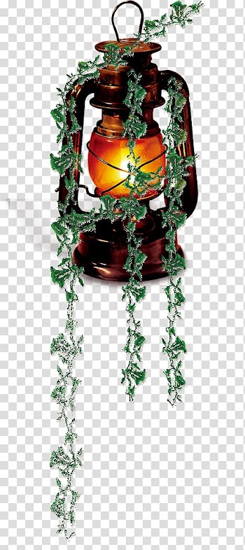 Lighted brown lantern lamp illustration, Light Oil lamp, Retro Lamps transparent background PNG clipart
