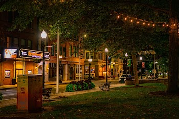 Lighted Building Near Trees