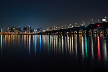 Lighted Buildings during Nighttime