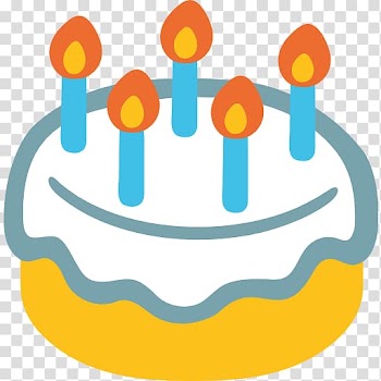 Lighted cake , Birthday cake Emoji Android Emoticon, birthday cake transparent background PNG clipart