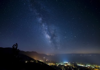 Lighted City at Night