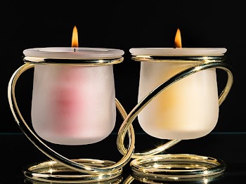 Lighted Frosted Votive Candles