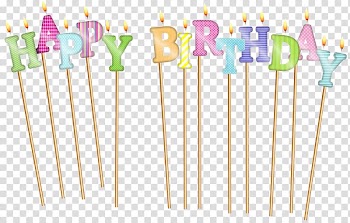 Lighted happy birthday decors, Happy Birthday to You Candle , Happy Birthday Deco Candles transparent background PNG clipart