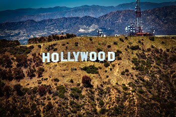 Lighted Hollywood Signage during Daytime