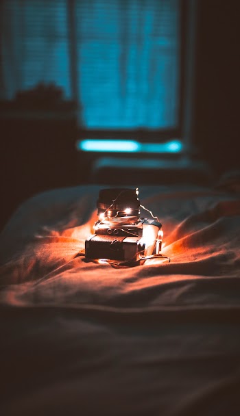 Lighted Lights on Bed