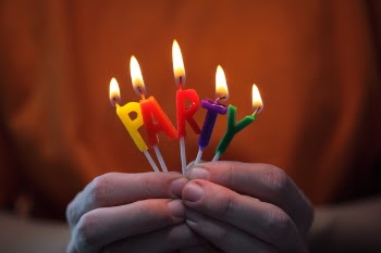 Lighted Party Letter Candles
