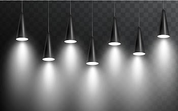 Lighted pendant lamps, Light irradiation effect transparent background PNG clipart