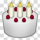Lighted white cake illustration transparent background PNG clipart