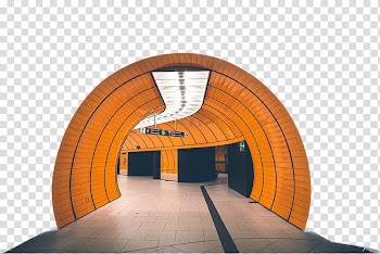 , lighted yellow and black tunnel illustration transparent background PNG clipart