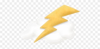 Lightening Bolt With Clouds Hero Poster, School Clipart, - Clip Art