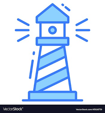 lighthouse icon for graphic and web design