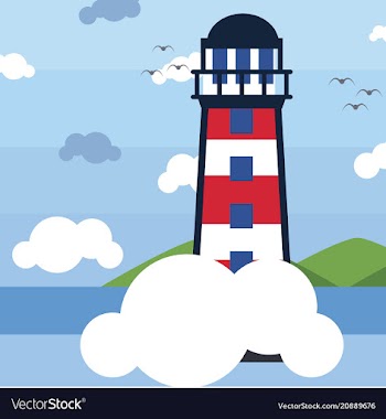  					Lighthouse logo vector image														