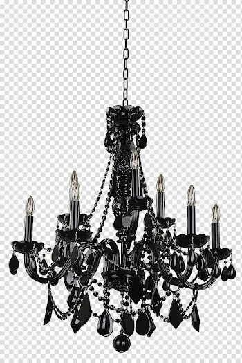 Lighting Black Chandelier Swarovski AG, light transparent background PNG clipart