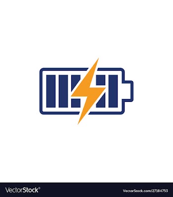 Lighting bolt battery sign symbol vector image