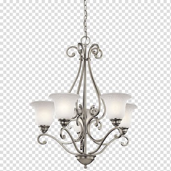 Lighting Chandelier Shade Brushed metal, modern chandelier transparent background PNG clipart