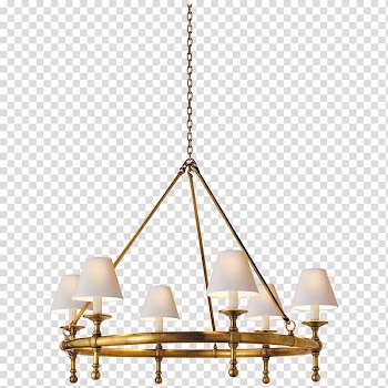 Lighting Chandelier Window Blinds & Shades Visual Comfort, gold shading transparent background PNG clipart