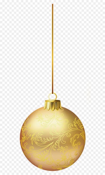 Lighting Christmas ornament Design - Gold Christmas Ball PNG Picture 