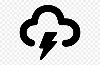 Lighting Cloud Outline Free Icon - Cloud