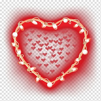 Lighting Love Red, Love red lights transparent background PNG clipart