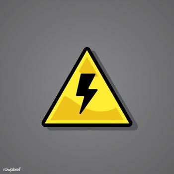 Lighting thunderbolt warning sign illustratio.. | Free stock vector - 504809