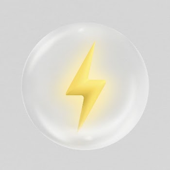 Lightning bolt 3D sticker, electricity, | Free PSD - rawpixel