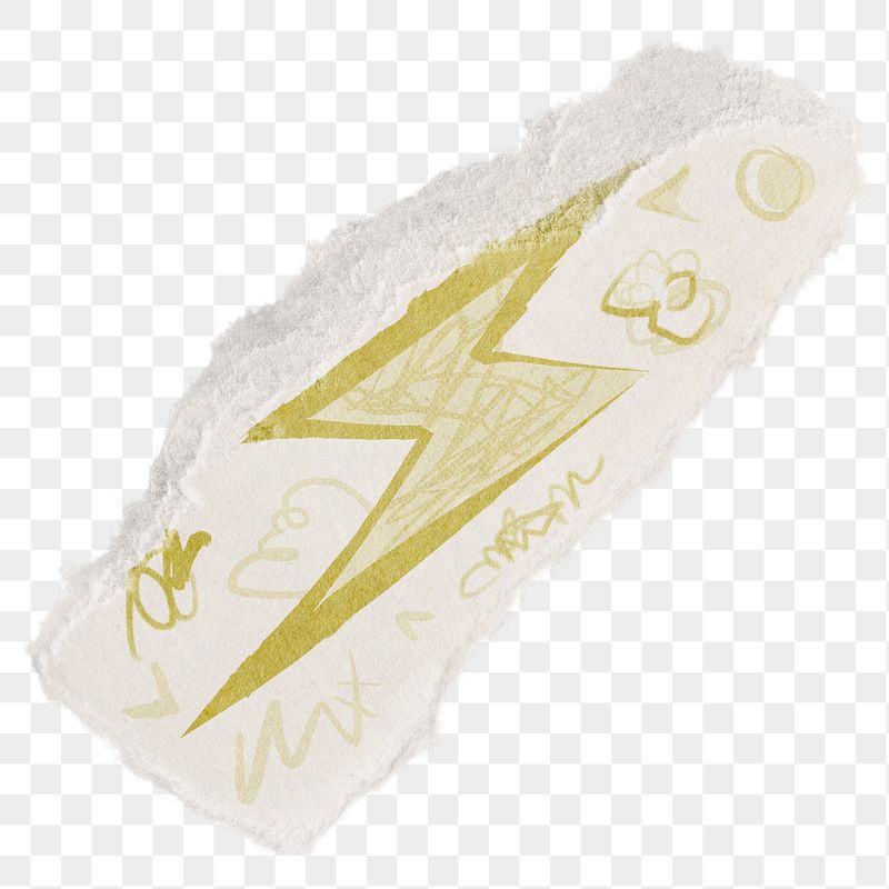 Lightning bolt png doodle sticker, | Free PNG - rawpixel