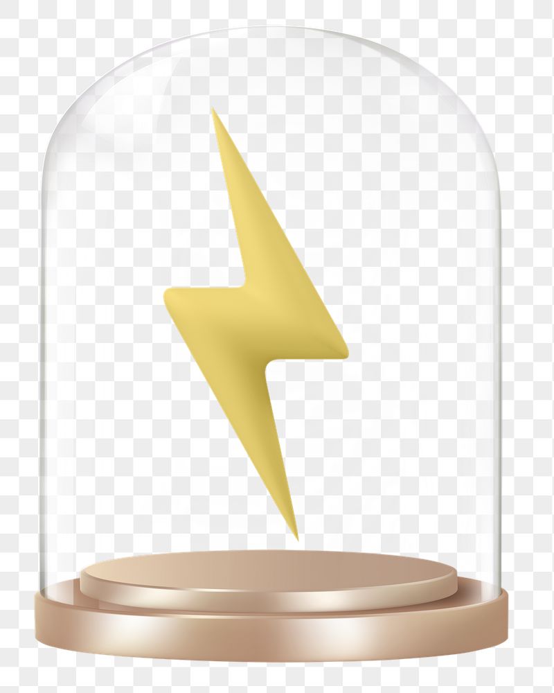 Lightning bolt png glass dome | Free PNG - rawpixel