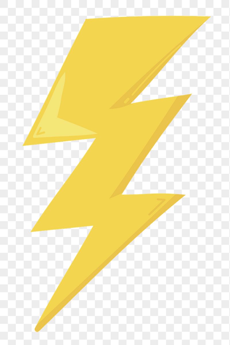 Lightning bolt png sticker, cute | Free PNG Illustration - rawpixel