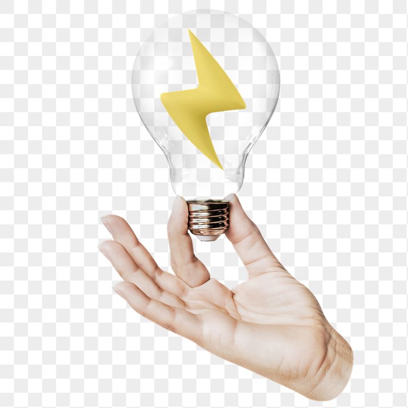Lightning bolt png sticker, hand | Free PNG - rawpixel