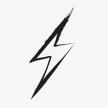 Lightning bolt sticker, cute doodle | Free Vector Illustration - rawpixel