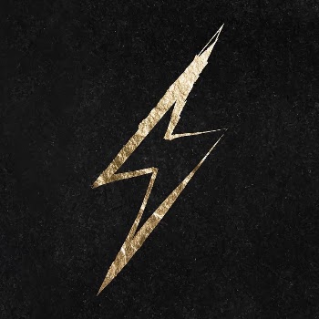 Lightning bolt sticker, gold aesthetic | Free Vector Illustration - rawpixel