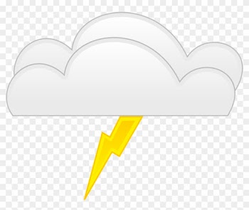Lightning Bolt Yellow Cloud Weather Thunder Power - Thunder Cartoon