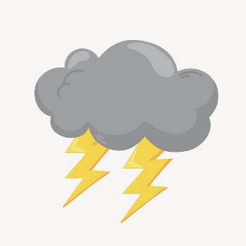 Lightning cloud clipart, cute cartoon | Free PSD Illustration - rawpixel