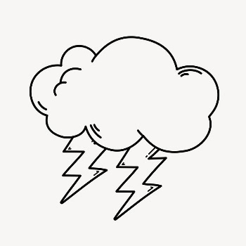 Lightning doodle collage element, cute | Free Vector Illustration - rawpixel