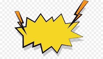 Lightning effect yellow explosion stickers 