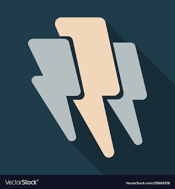 Lightning flash bolt or thunderbolt electric vector image