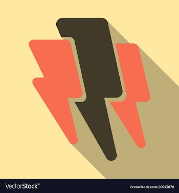 Lightning flash bolt or thunderbolt electric vector image