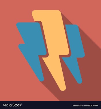 Lightning flash bolt or thunderbolt electric vector image