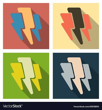 Lightning flash bolt or thunderbolt electric vector image