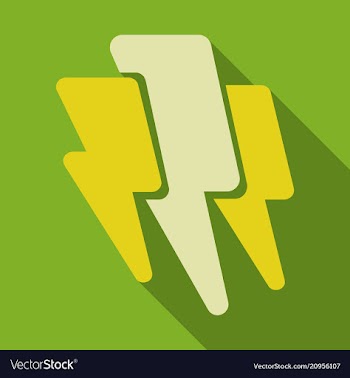 Lightning flash bolt or thunderbolt electric vector image