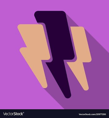 Lightning flash bolt or thunderbolt electric vector image