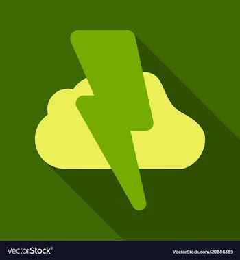 Lightning flash light thunder spark on background vector image