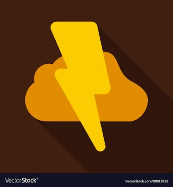 Lightning flash light thunder spark on background vector image