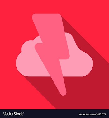 Lightning flash light thunder spark on background vector image