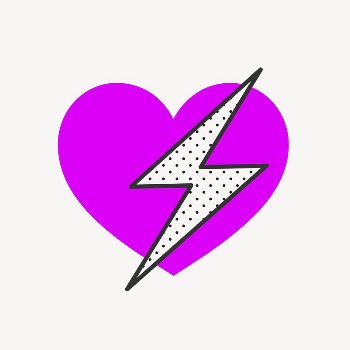 Lightning heart icon, health graphic | Free Icons - rawpixel